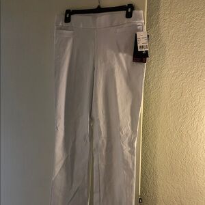 White Straight-Leg Pants